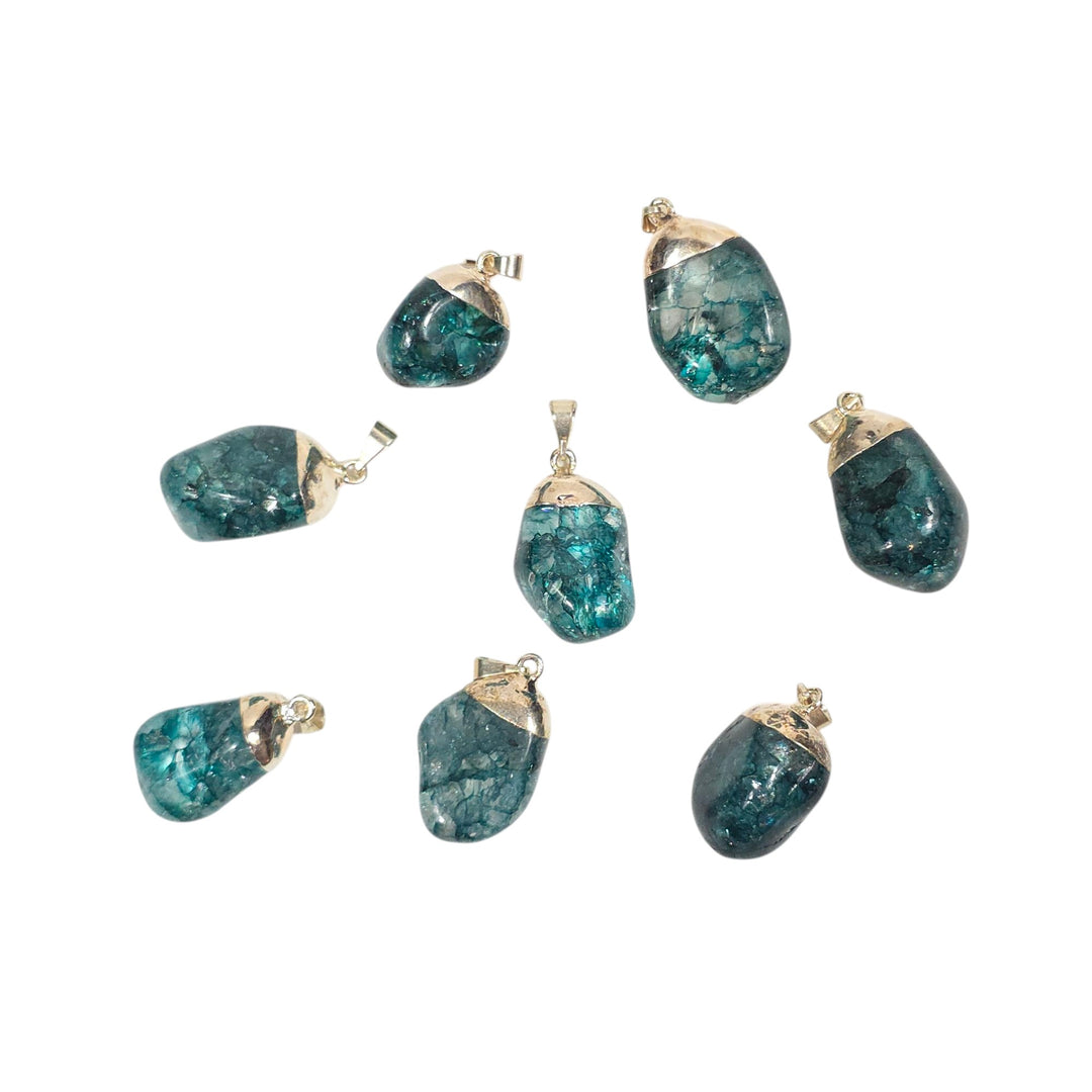 Pendentifs Quartz Bleu Craquelé