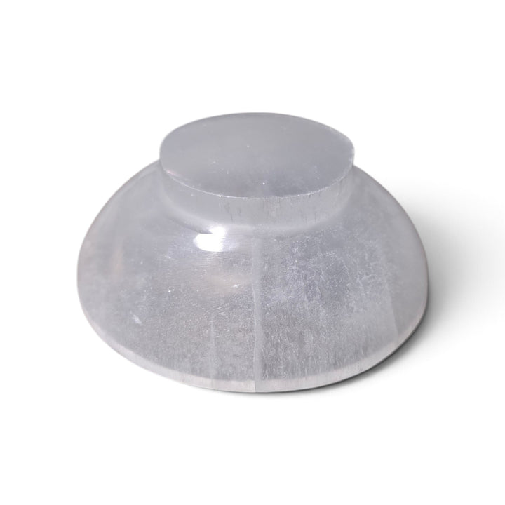 Bol Rond en Sélénite Naturelle – Avec Base