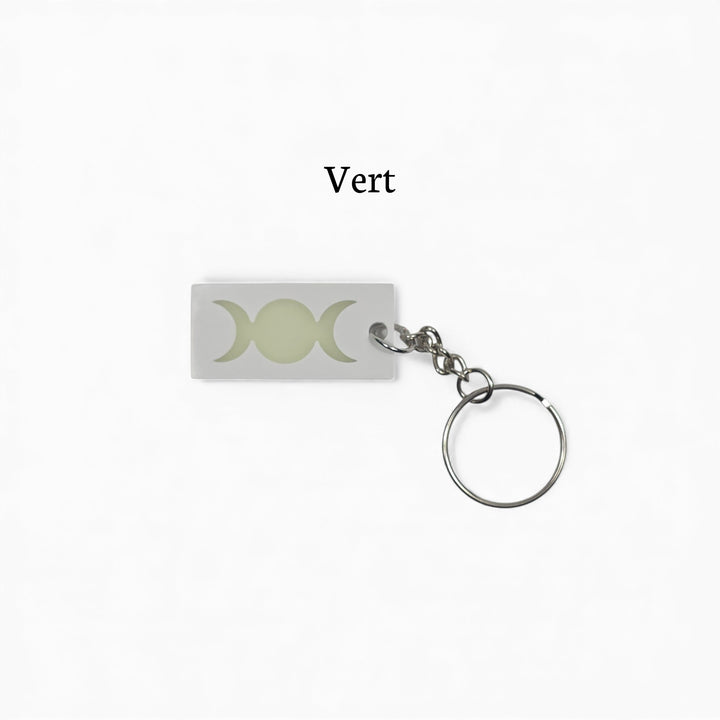 Porte-clés Trois Lunes – Phosphorescent